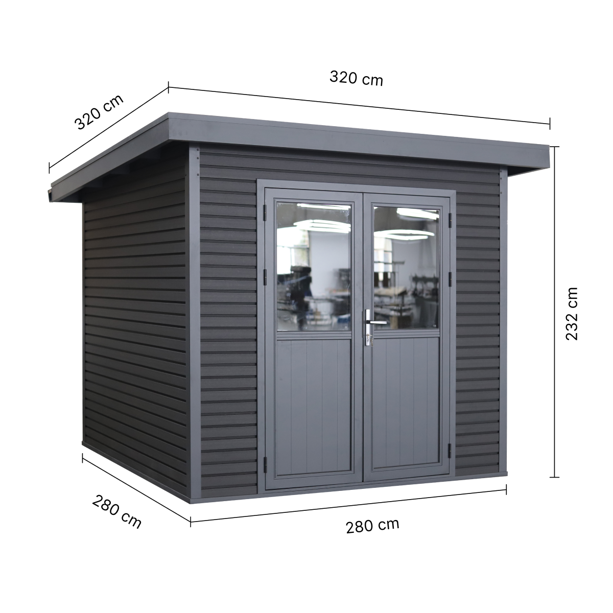 WPC Gartenhaus Linia 2424