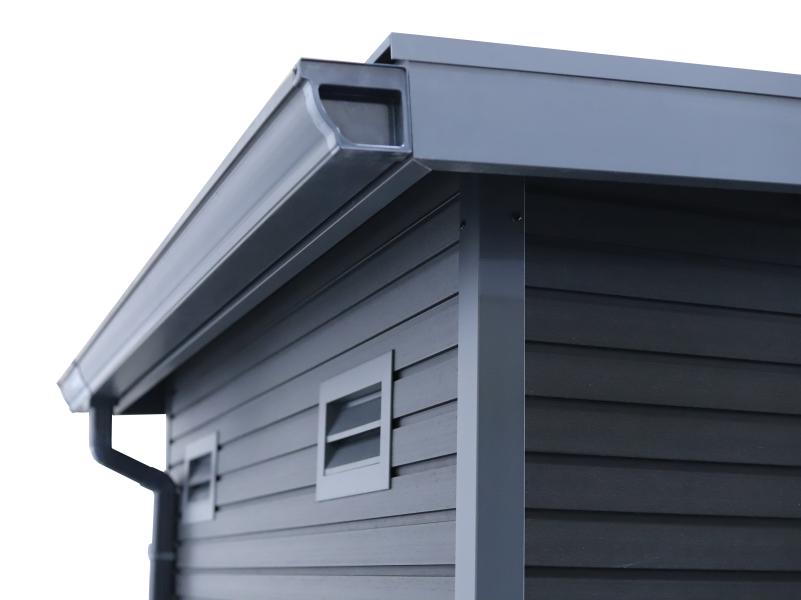 WPC Gartenhaus Linia 5628 mit Anbaudach