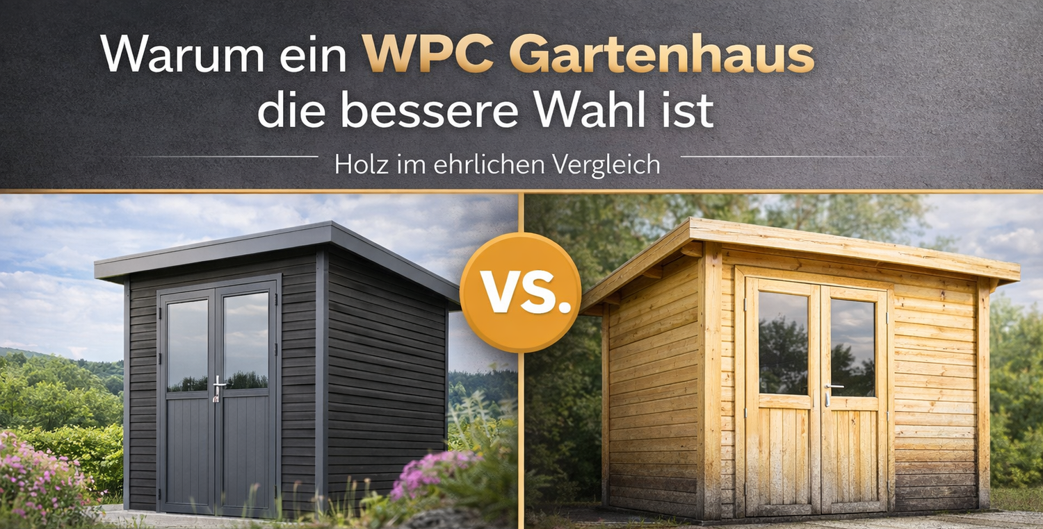 Warum ein WPC Gartenhaus die bessere Wahl ist – Holz im ehrlichen Vergleich