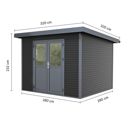 WPC Gartenhaus Linia 2828