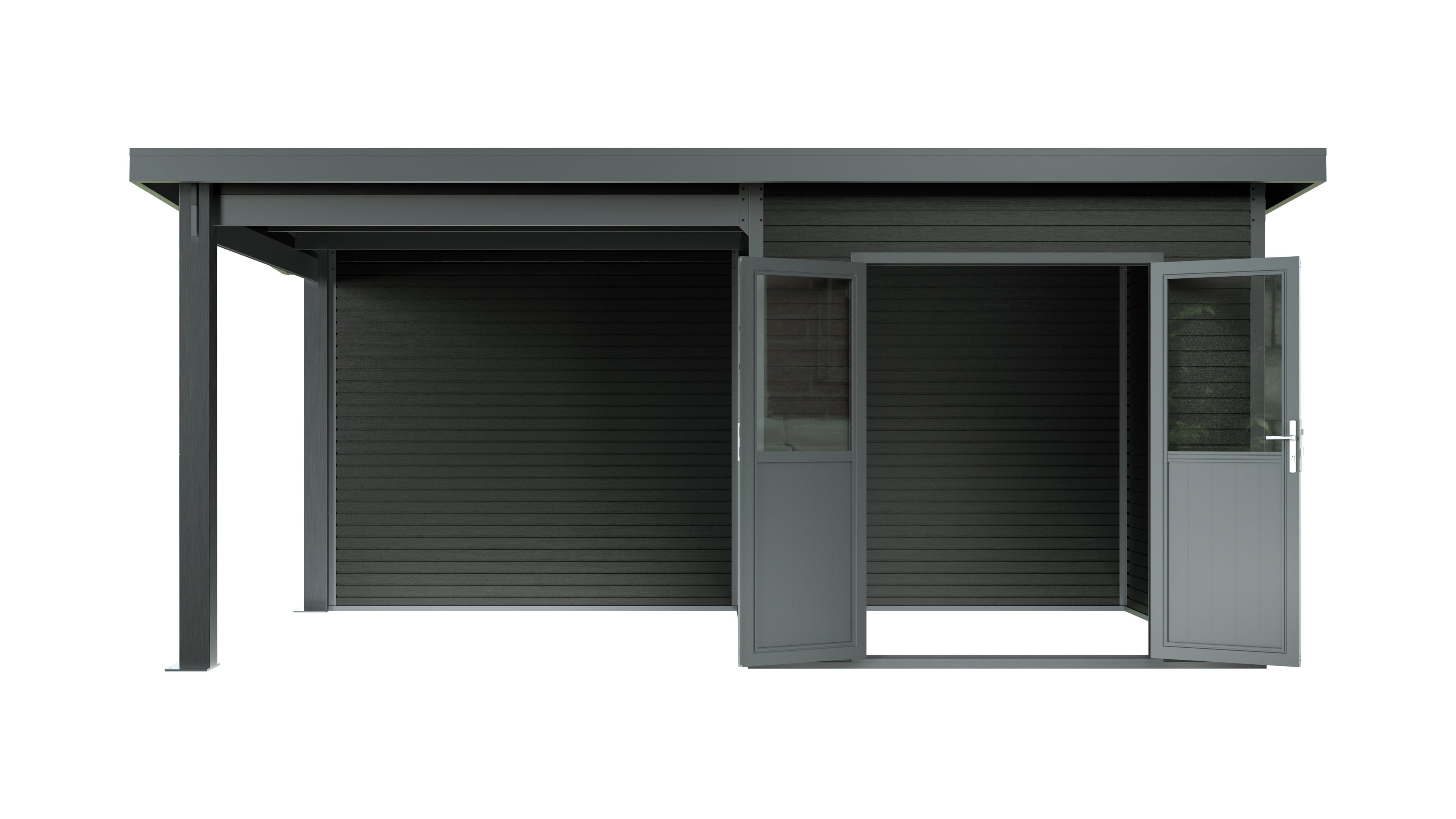 Linholm WPC Gartenhaus Linia 5228 mit Anbaudach