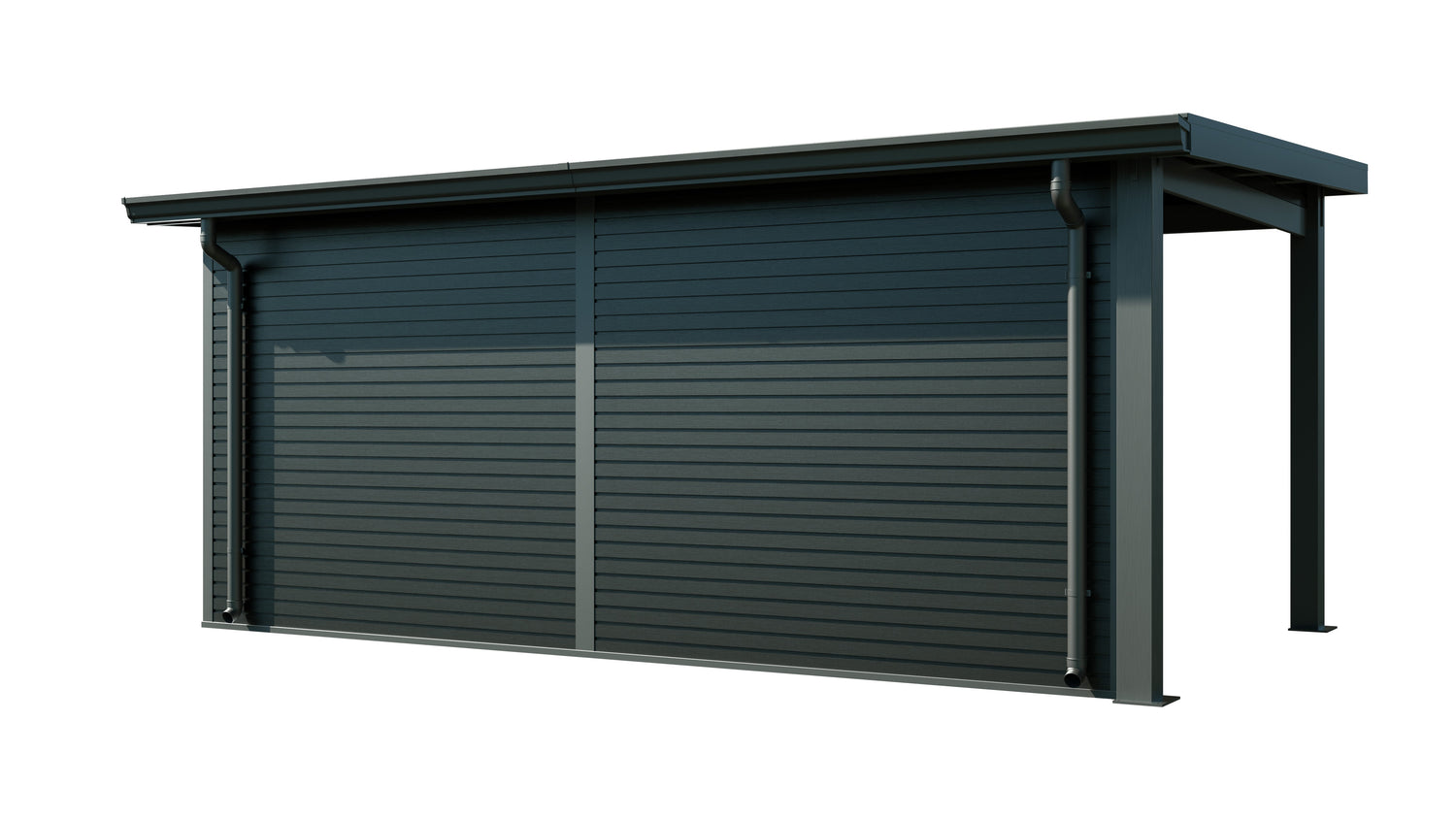 Linholm WPC Gartenhaus Linia 5228 mit Anbaudach
