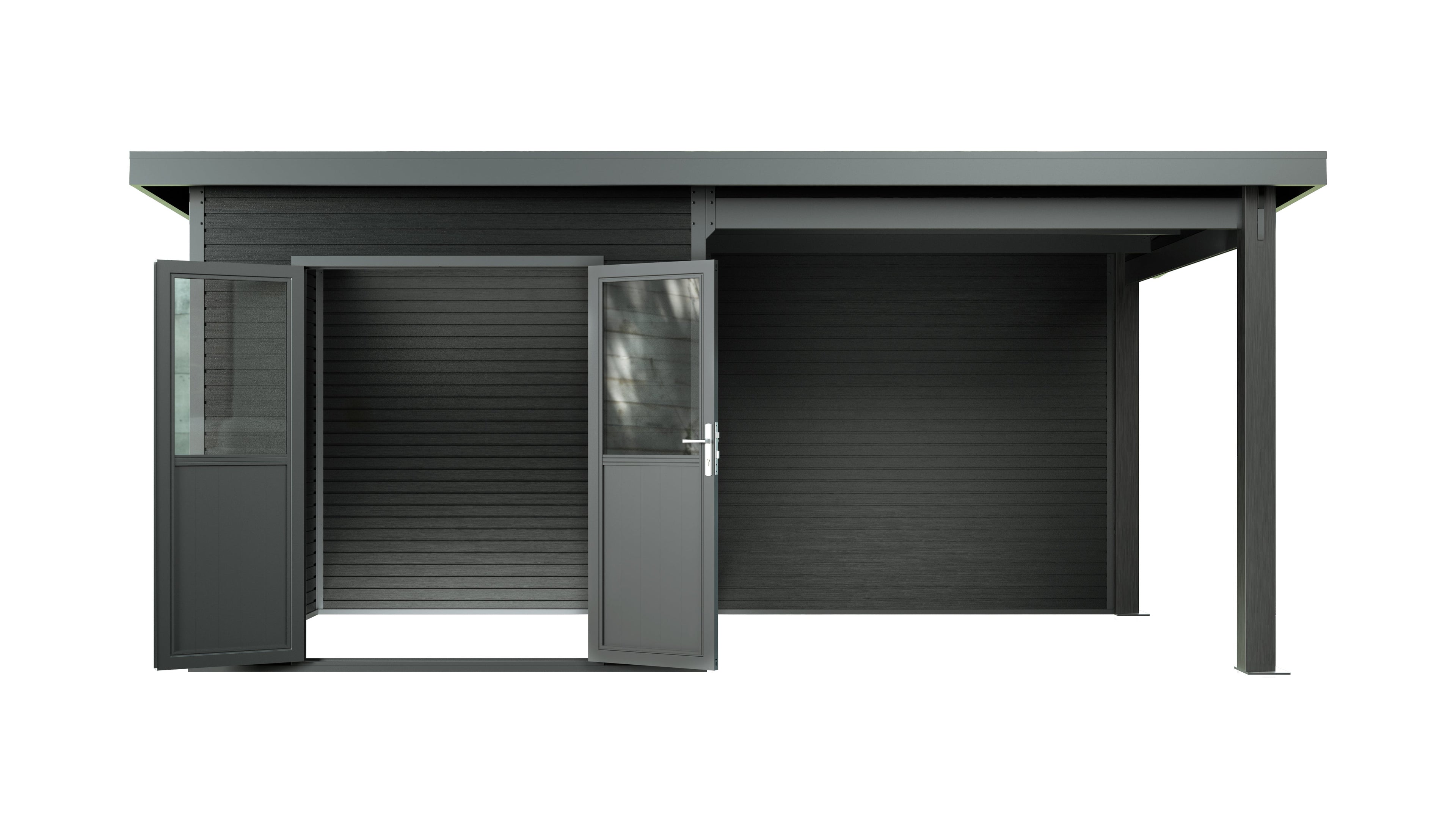 Linholm WPC Gartenhaus Linia 5228 mit Anbaudach