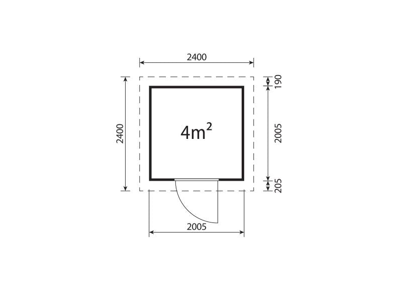 WPC Gartenhaus Linia 2020