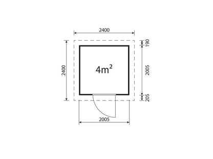 WPC Gartenhaus Linia 2020