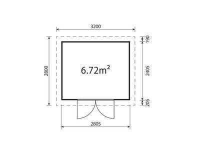 WPC Gartenhaus Linia 2824