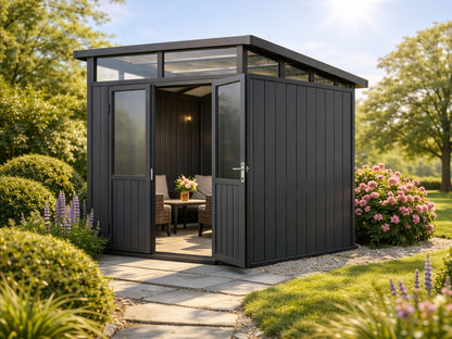 Linholm WPC Gartenhaus Skagen 2222 mit Oberlichtfenster