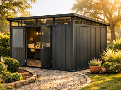 Linholm WPC Gartenhaus Skagen 3422 mit Oberlichtfenster