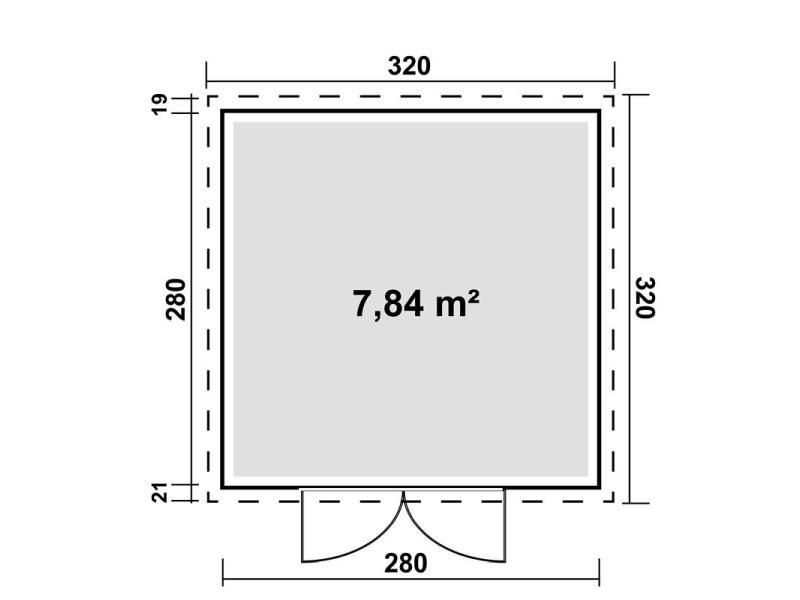 WPC Gartenhaus Linia 2828