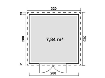 WPC Gartenhaus Linia 2828