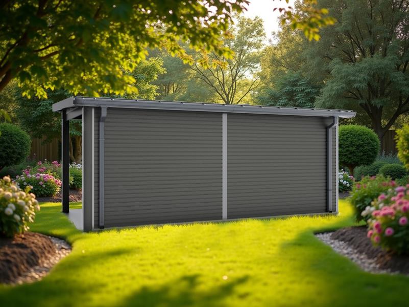 WPC Gartenhaus Linia 5628 mit Anbaudach